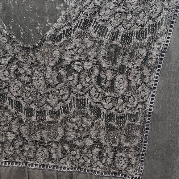 Torrid Black Lace and Crochet Accent Blouse with Sheer Sleeves NWOT - Picture 5 of 10